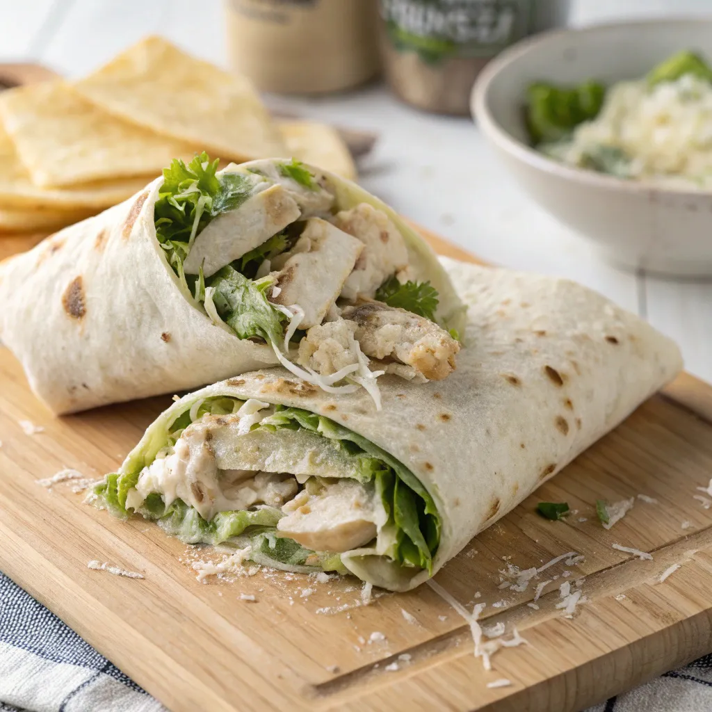 Slow-Cooked Chicken Caesar Wraps Recipe