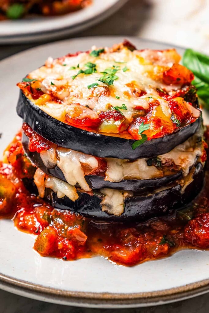 Baked Eggplant with Tomatoes and Mozzarella